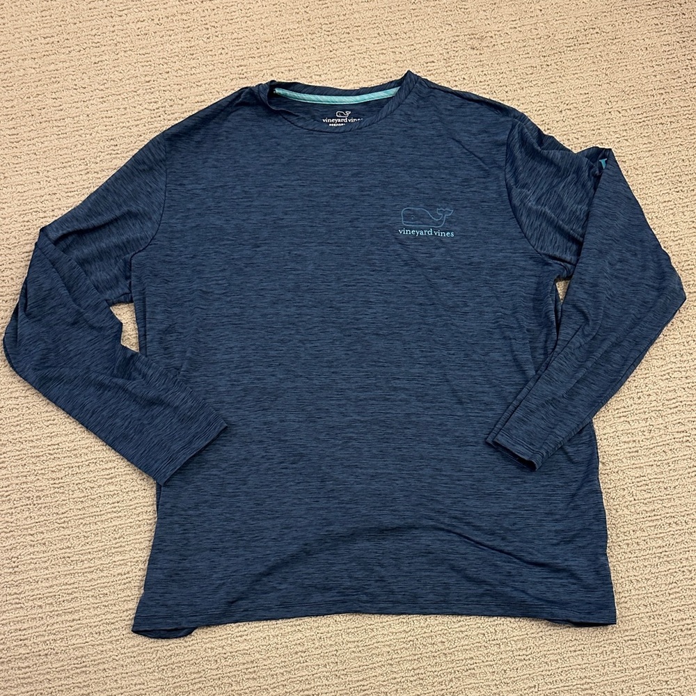 Vineyard Vines Men's Navy Long Sleeve Tee